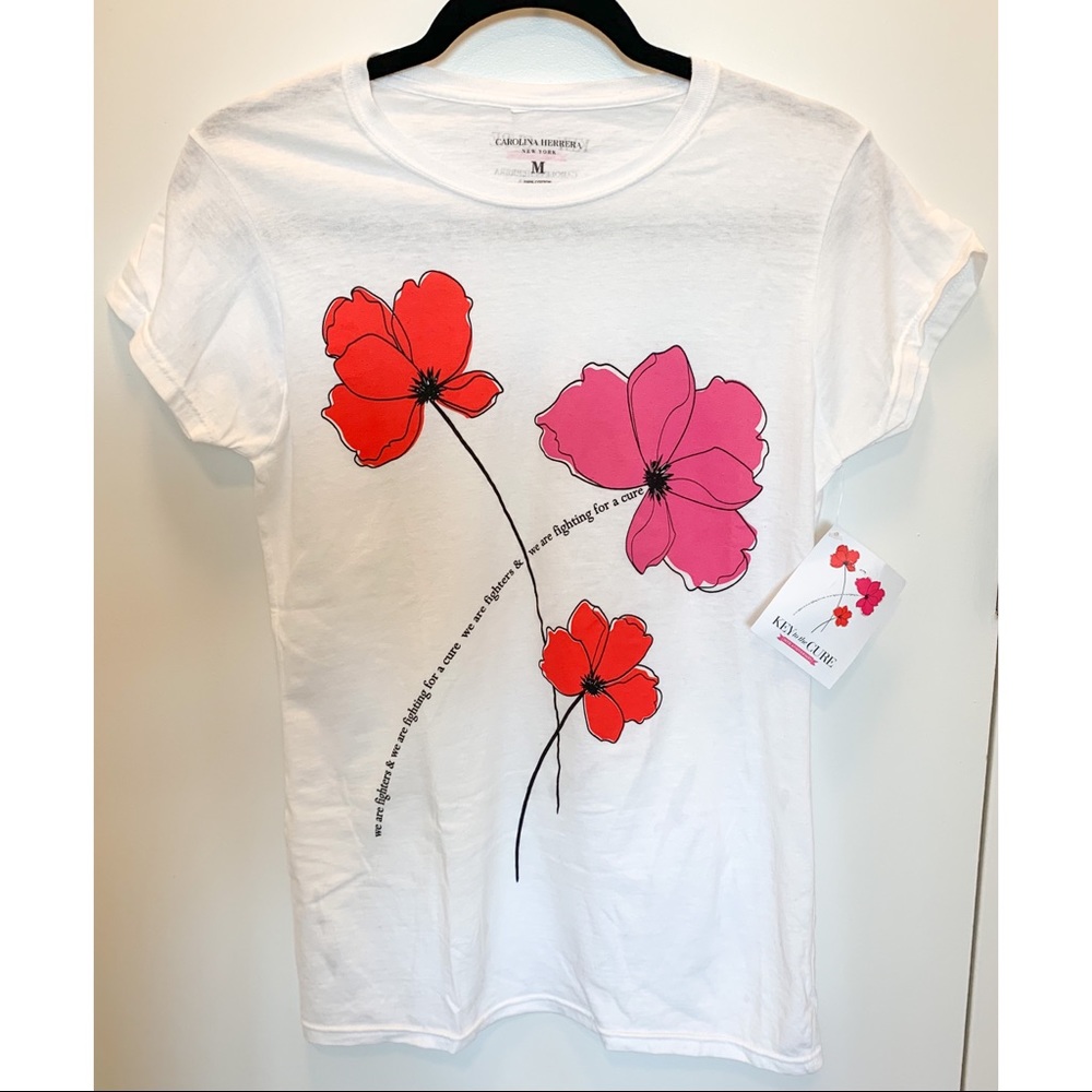 NWT Carolina Herrera “Key to the Cure” T-Shirt